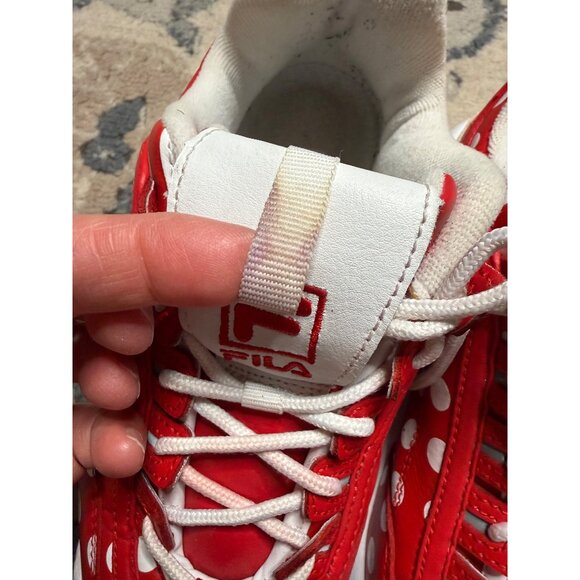 Fila Disrupter 2 Womens Red & White Polka Dot Chunky Sneakers EU 39 / US 8 Read - Picture 14 of 14